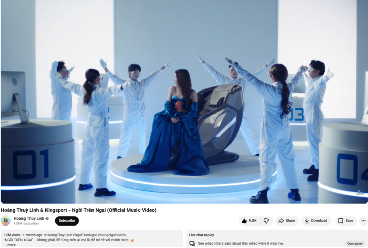 Nền tảng Youtube chiến dịch đã đạt 12 triệu lượt xem.