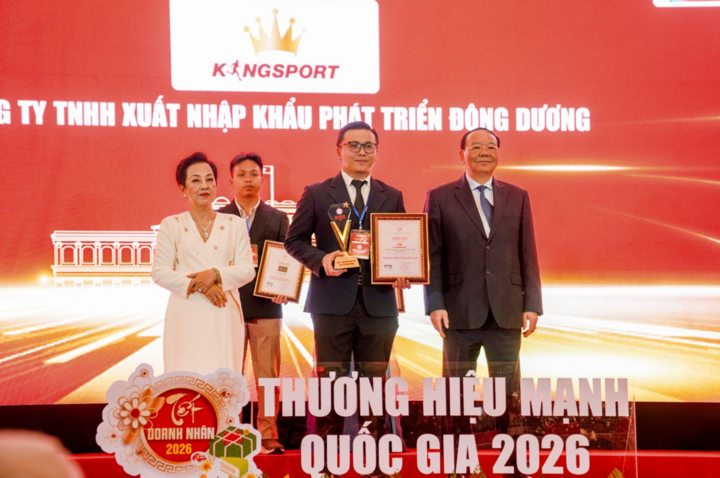 Kingsport tại lễ trao giải Thương hiệu mạnh quốc gia 2026.