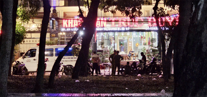 Hiện trường vụ giết người là tại khách sạn T.H., phường An Lạc, TP.HCM. (Ảnh: M.K)