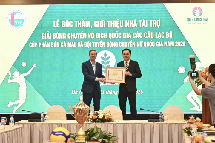 Lễ bốc thăm và giới thiệu nhà tài trợ Giải bóng chuyền vô địch quốc gia (VĐQG) Cúp Phân bón Cà Mau 2026 diễn ra sáng 21/3 tại Hà Nội.