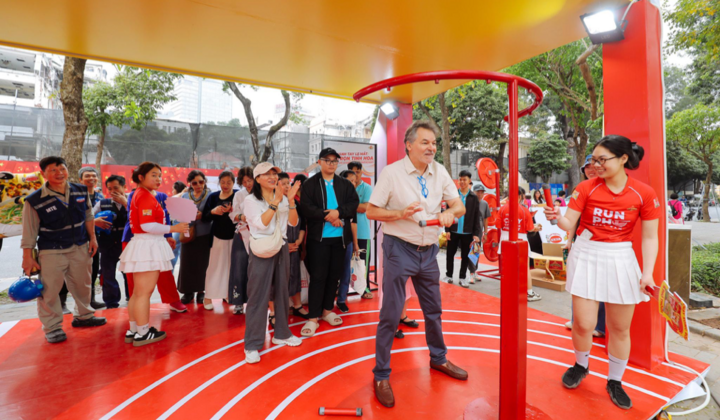 Không khí sôi động tràn đầy tiếng cười tại khu vực trải nghiệm của Phở Đệ Nhất.