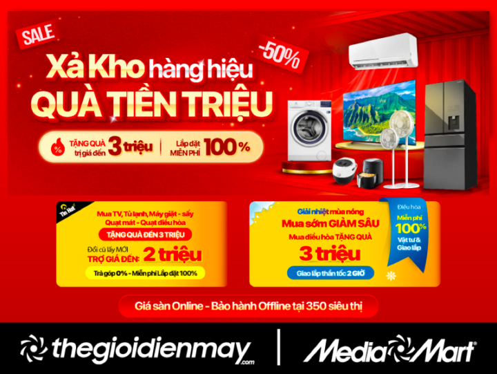 MediaMart xả kho hàng hiệu, khách mua sắm nhận quà trị giá hàng triệu đồng - 1