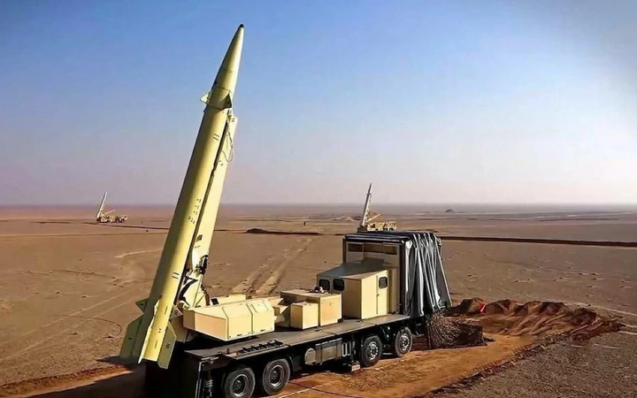 Một loại tên lửa đạn đạo Iran. Ảnh: Mạng X.
