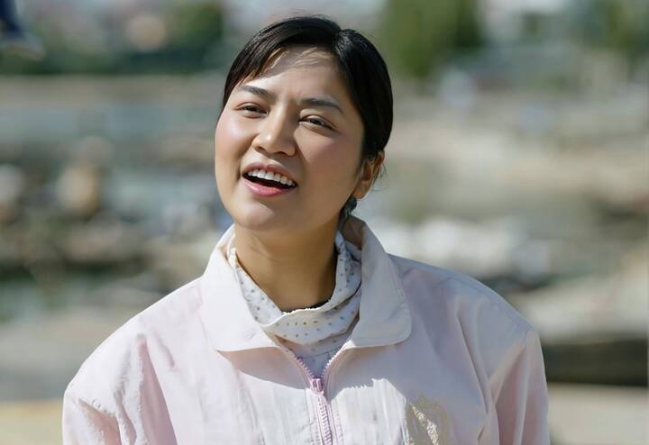 Nữ diên viên Anh Đào vào vai Khánh Linh - cô gái làng chài trong phim "Không giới hạn".