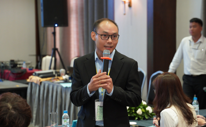 TS.BS Nguyễn Đăng Kiên báo cáo khoa học tại hội thảo IVF Expert Meeting, hội thảo hàng đầu Việt Nam về lĩnh vực hỗ trợ sinh sản.