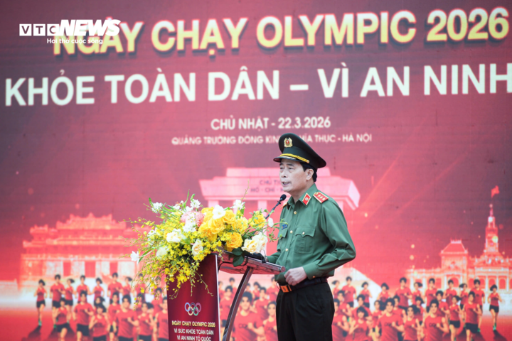 Thượng tướng Lê Quốc Hùng, Uỷ viên Trung ương Đảng, Thứ trưởng Bộ Công an phát biểu trong Lễ khai mạc.