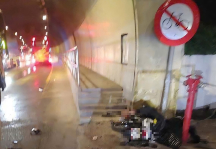 Hiện trường vụ tai nạn.