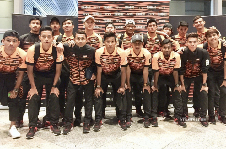 Đội tuyển Malaysia tham dự Đại hội Thể thao châu Á 2018 tại Indonesia, đã lọt vào vòng 16 đội. (Nguồn: NST)