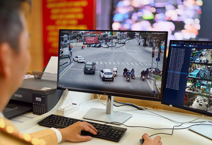 Vi phạm giao thông được phát hiện qua camera AI.
