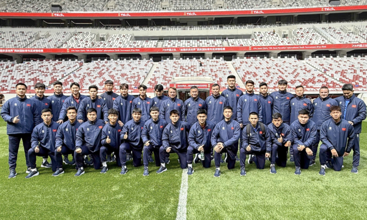 Đội tuyển U23 Việt Nam đã ổn định nơi lưu trú tại Tây An và có buổi tập đầu tiên. (Nguồn: VFF)