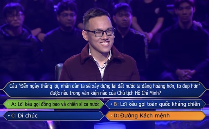 Người chơi quyết định dừng lại ở câu số 15 và bảo toàn số tiền thưởng.