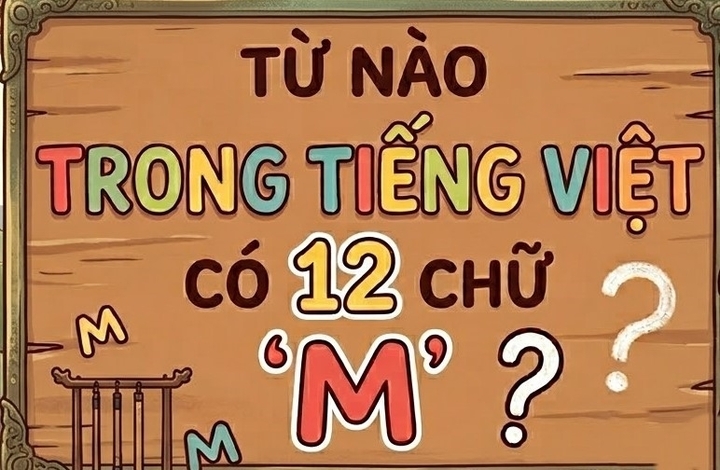 Từ nào trong tiếng Việt có 12 chữ M? (Ảnh minh họa)