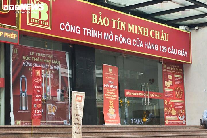 Cơ sở của Bảo Tín Minh Châu tại số 139 Cầu Giấy chiều 25/3.