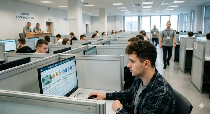 Người đàn ông mất 9 năm thi lý thuyết lái xe nhưng chờ anh phía trước còn bài thi thực hành. (Ảnh minh họa: AI)