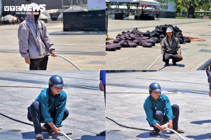 Nắng gắt khiến ai cũng nhễ nhại mồ hôi.