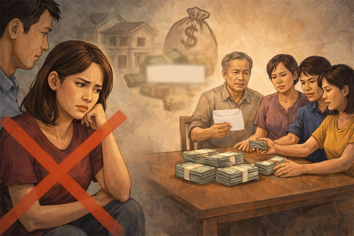 Chỉ vì tôi lấy chồng trái ý khiến bố mẹ mà bị gạch tên khỏi phần tài sản chung. (Ảnh minh họa: AI)