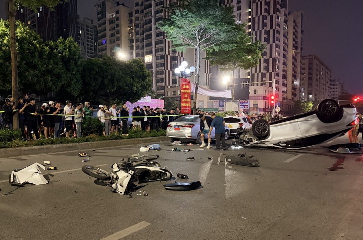 Hiện trường vụ tai nạn.