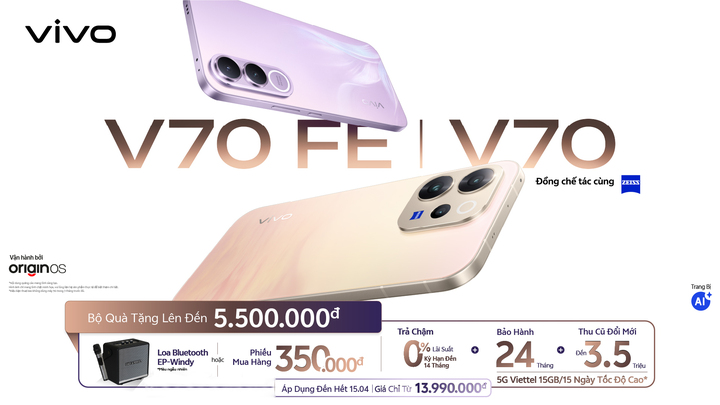 Vivo V70 series: Nâng cấp camera, AI chỉnh ảnh và pin tới 7.000 mAh - 1