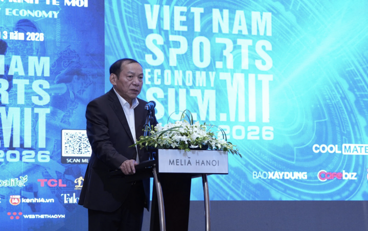 Bộ trưởng Bộ Văn hóá Thế thao và Du lịch Việt Nam, ông Nguyễn Văn Hùng phát biểu khai mạc Diễn đàn Kinh tế Thể thao Việt Nam 2026.