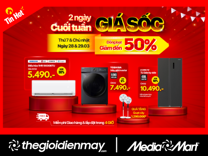 Cuối tuần giá sốc: MediaMart giảm tới 50%, deal mới mỗi tuần - 1