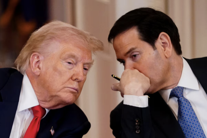 Tổng thống Mỹ Donald Trump và Ngoại trưởng Mỹ Marco Rubio. (Ảnh: Reuters)
