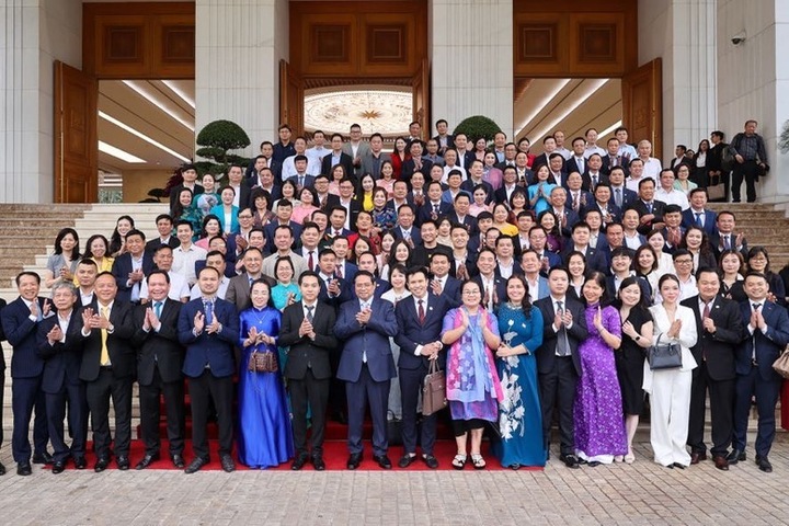 Thủ tướng Phạm Minh Chính và các đại biểu tại Hội nghị. (Ảnh: VGP/Nhật Bắc)