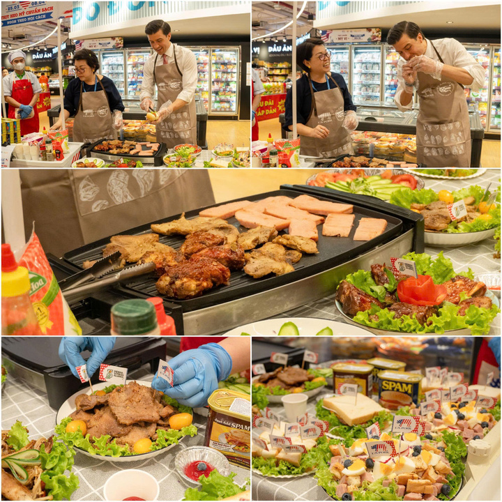 Không chỉ đơn thuần giới thiệu sản phẩm uy tín với khuyến mại lớn, mà siêu thị còn tận tâm chuẩn bị các món ăn thử cho khách hàng dễ dàng thưởng thức và lựa chọn mặt hàng phù hợp.