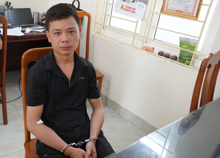 Nguyễn Ngọc Đạo tại trụ sở cơ quan công an.