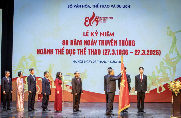 Lễ kỷ niệm 80 năm Ngày truyền thống ngành Thể dục, Thể thao (27/3/1946 – 27/3/2026) được tổ chức trang trọng.