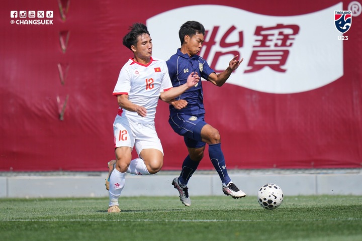 U23 Việt Nam thất bại 0-1 trước U23 Thái Lan. (Ảnh: FA Thailand)