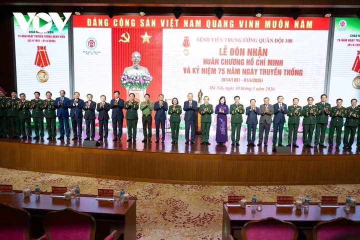 Bệnh viện Trung ương Quân đội 108 tổ chức lễ kỷ niệm 75 năm ngày truyền thống (1/4/1951-1/4/2026) và đón nhận Huân chương Hồ Chí Minh.