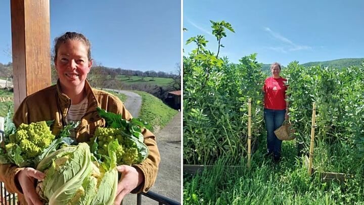 Nông dân Meghan Sapp tại trang trại Curly Creek ở xứ Basque, Tây Ban Nha. (Ảnh: Euro News)
