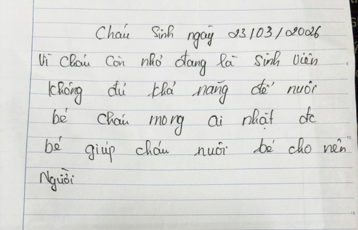 Bức thư người mẹ để lại.