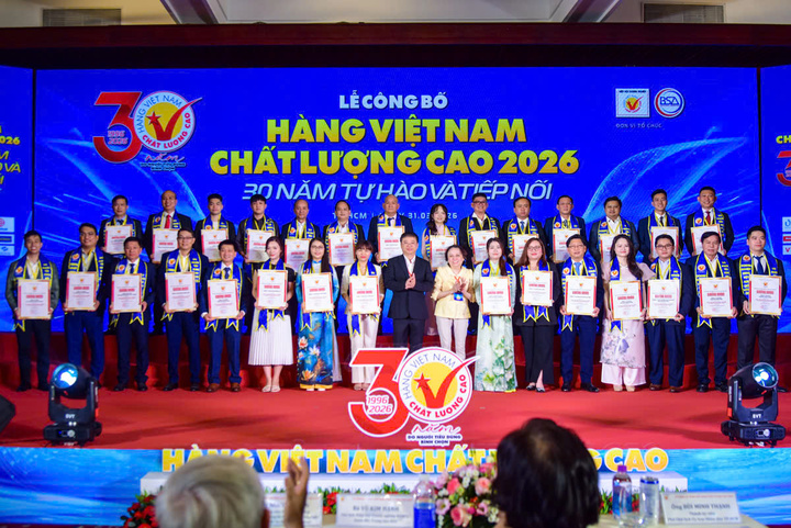 Năm 2026, có 581 doanh nghiệp được người tiêu dùng bình chọn và công nhận đạt danh hiệu Hàng Việt Nam Chất lượng cao.