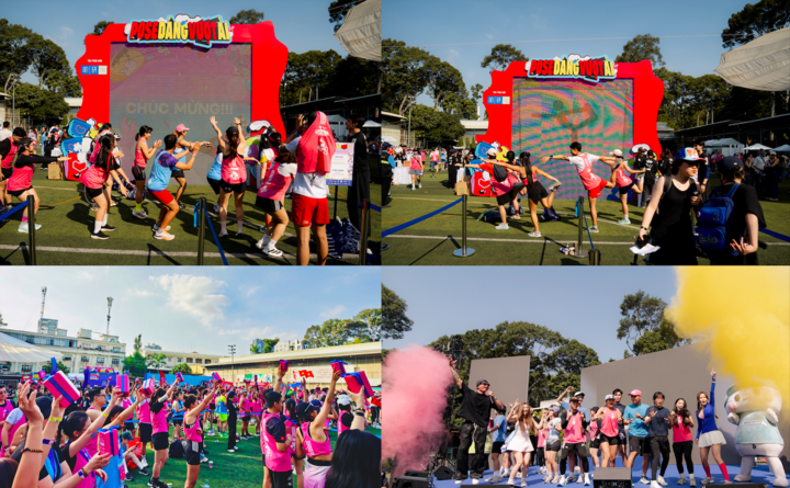 Các hoạt động sôi động tại lễ hội sống khỏe Lazada Run Wellness Fest 2026. (Ảnh: Lazada)