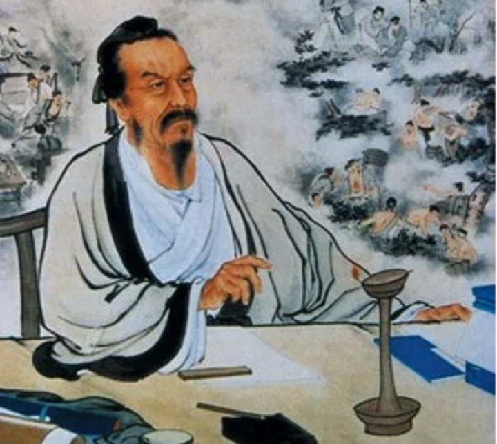 Tranh vẽ tác giả Thi Nại Am.