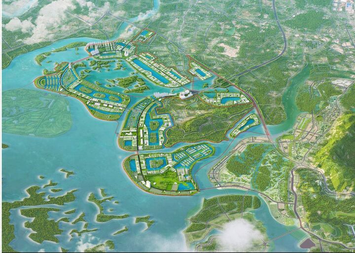 Siêu đô thị Vinhomes Global Gate Hạ Long kế cận di sản thiên nhiên thế giới Vịnh Hạ Long.