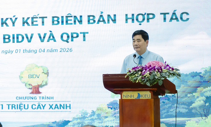 Ông Cao Đức Phát - Chủ tịch QPT - phát biểu tại Lễ ký kết.