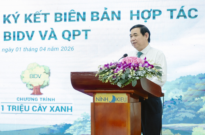 Ông Phan Đức Tú - Chủ tịch HĐQT BIDV - phát biểu tại Lễ ký kết.