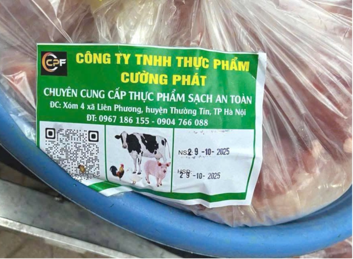 Trường học sử dụng thịt lợn của Công ty Cường Phát hồi tháng 10/2025. (Ảnh: PHCC)