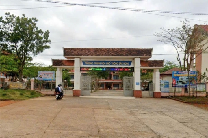 Trường THPT Đắk Song - nơi xảy ra sự việc. (Ảnh: DP)