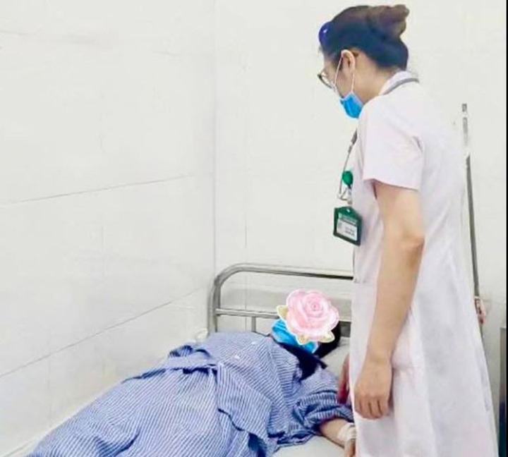 Nữ bệnh nhân đang điều trị tại bệnh viện 19-8 Bộ Công an (Ảnh: BVCC)