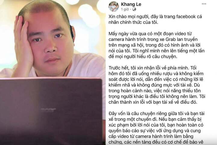 Nhạc sĩ Minh Khang đăng tâm thư xin lỗi vì hành xử thiếu văn hoá.