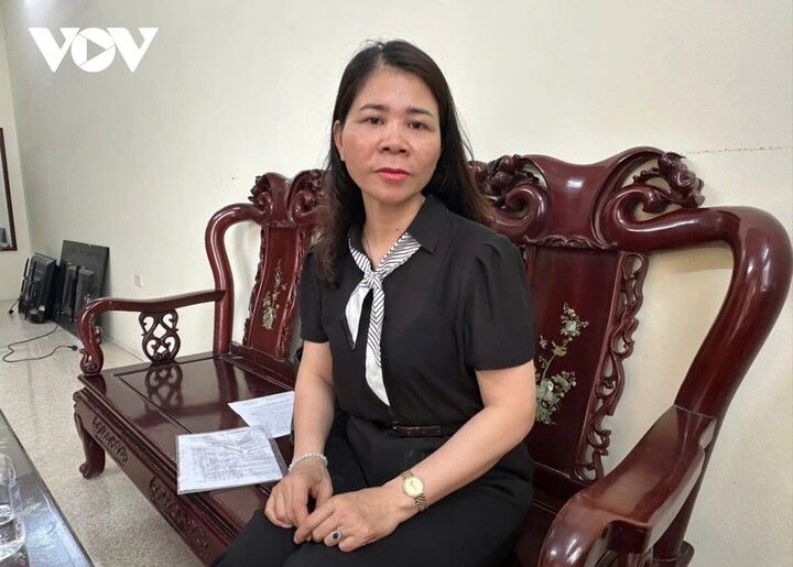 Bà Nguyễn Thuý Nga,Hiệu trưởng Trường Tiểu học Lim ( xã Tiên Du, tỉnh Bắc Ninh)