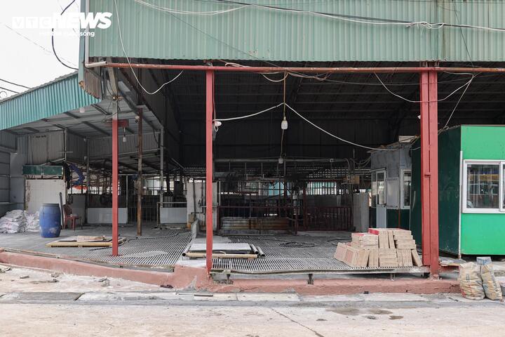 Một nhân viên bảo vệ cho biết lò mổ của Nguyễn Thị Hiền chuyển về hoạt động tại đây từ giữa năm 2025. Tại đây, một số hộ treo bảng hiệu, có hộ không treo.