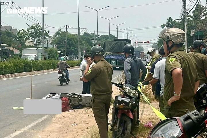 Hiện trường vụ tai nạn.