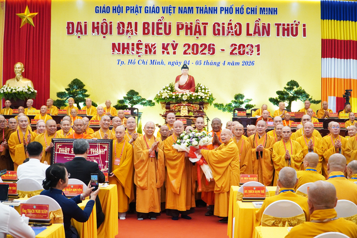 Ban Trị sự Giáo hội Phật giáo Việt Nam TP.HCM nhiệm kỳ 2026-2031 ra mắt Đại hội.