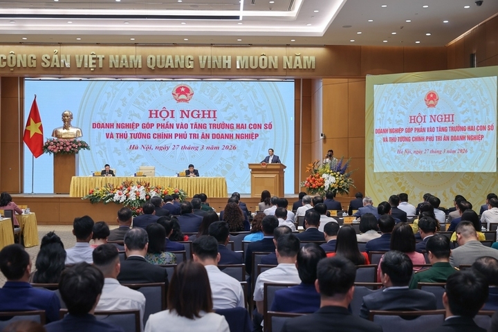 Thủ tướng Phạm Minh Chính chủ trì Hội nghị "Doanh nghiệp góp phần vào tăng trưởng hai con số và Thủ tướng tri ân doanh nghiệp" được tổ chức tại trụ sở Chính phủ.