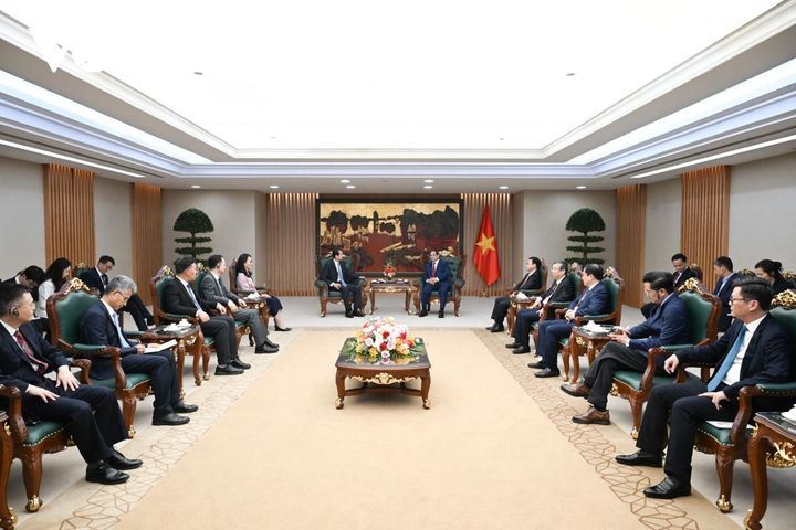 Toàn cảnh buổi tiếp Đại sứ Trung Quốc tại Việt Nam Hà Vĩ.