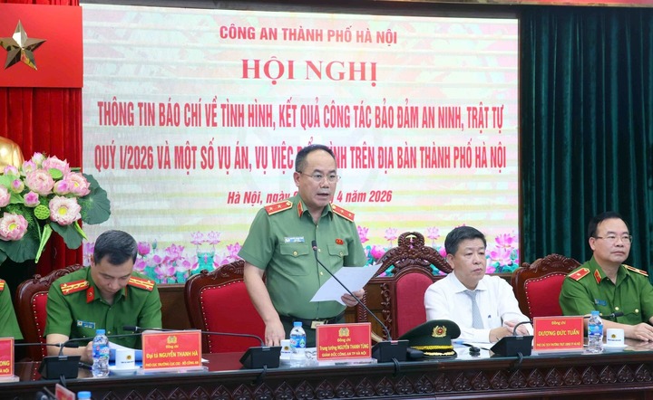Giám đốc Công an TP Hà Nội thông tin tại hội nghị
